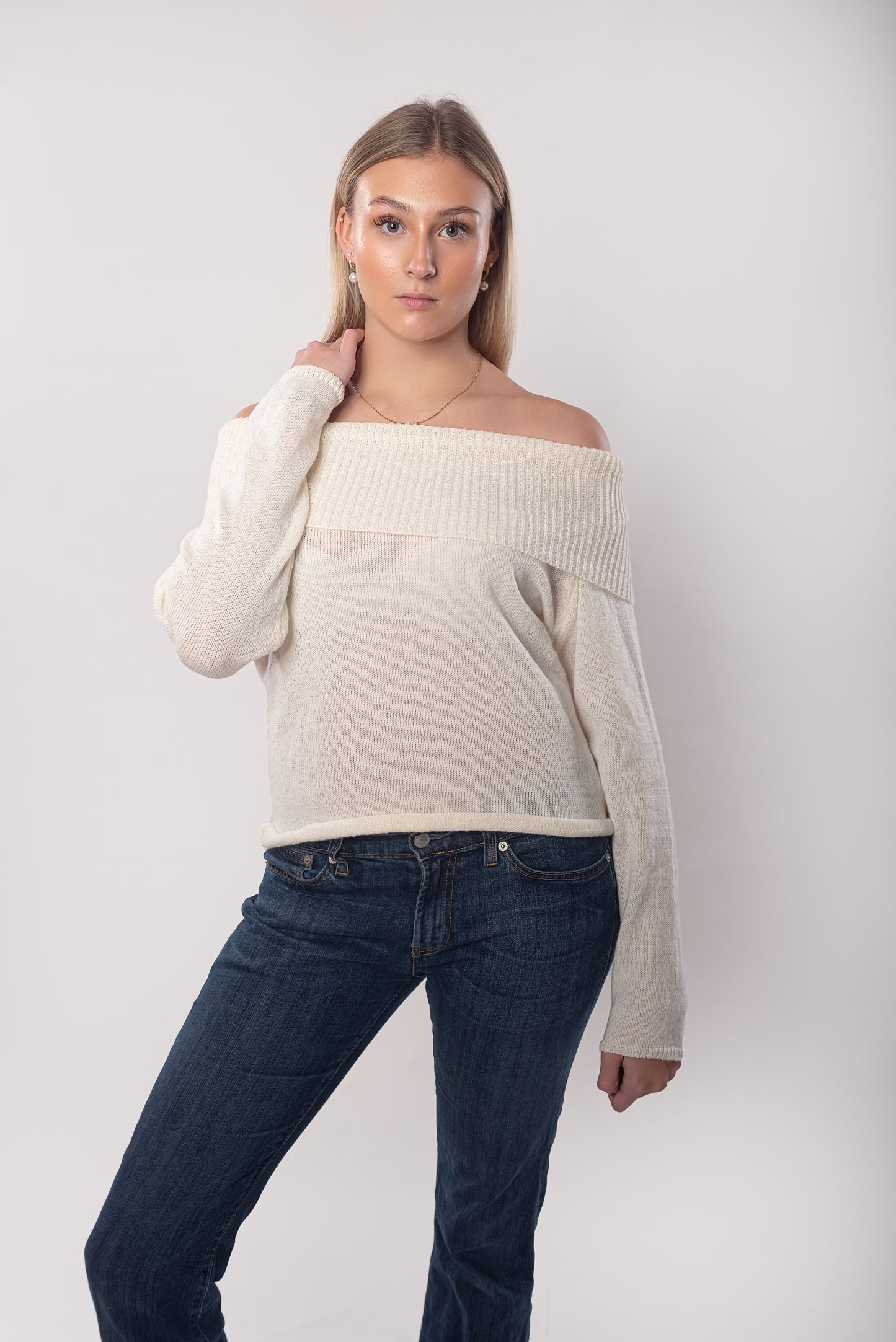 Safira knitted shirt - White -
