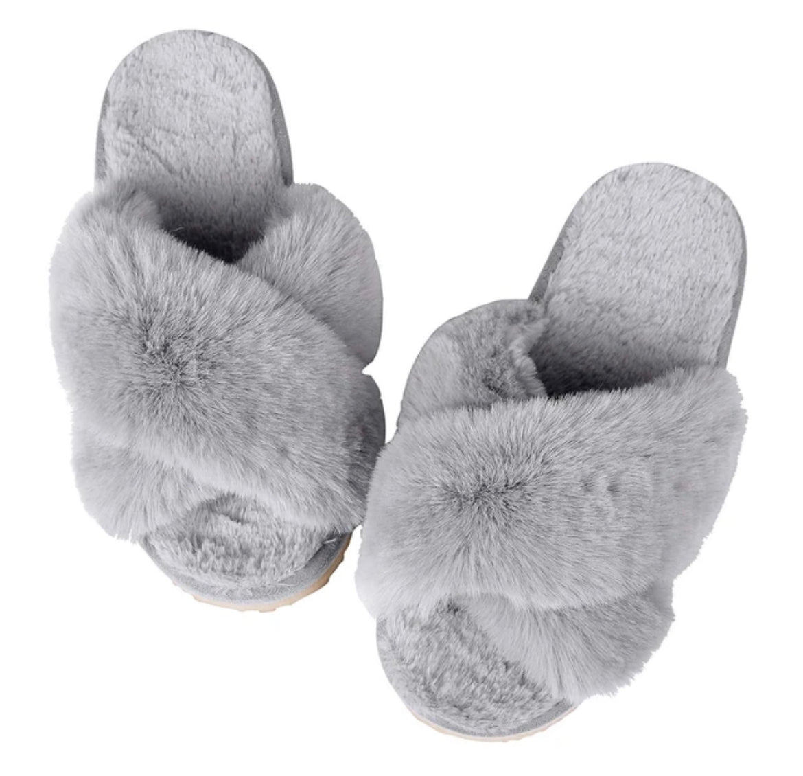 Fluffy slippers