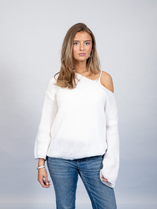 Linnea knitted shirt - White -