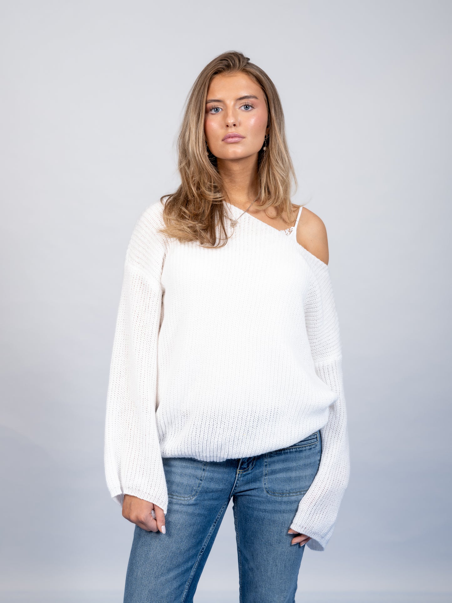 Linnea knitted shirt - White -